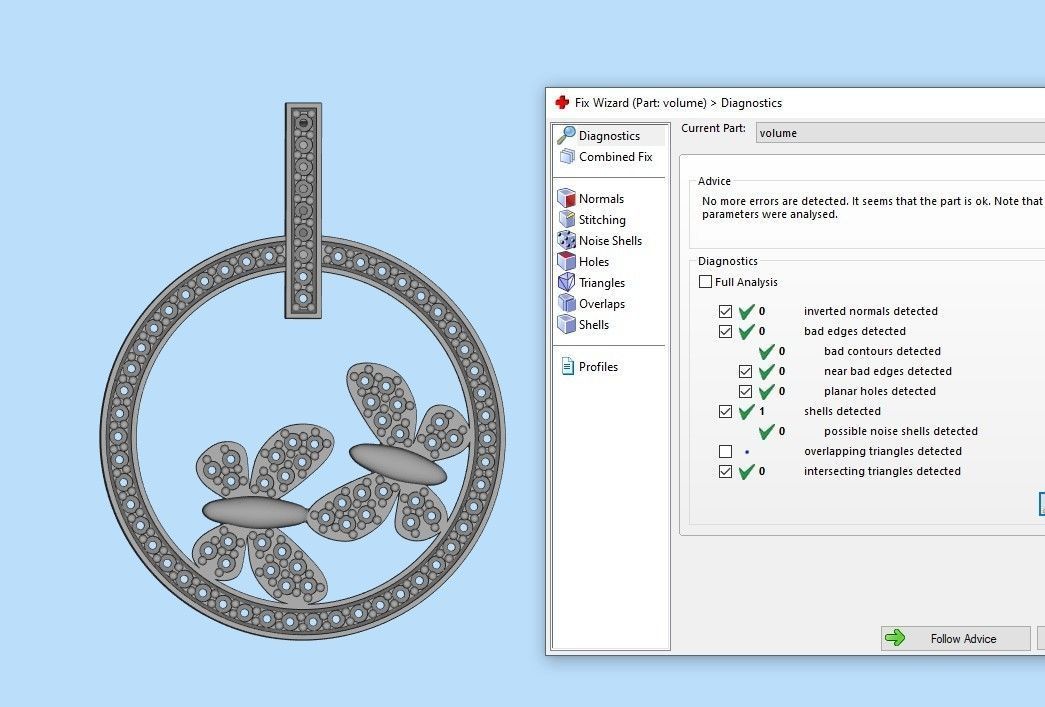 Pendant Flight of Butterflies 3D print model_5