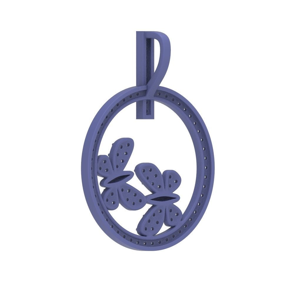 Pendant Flight of Butterflies 3D print model_17