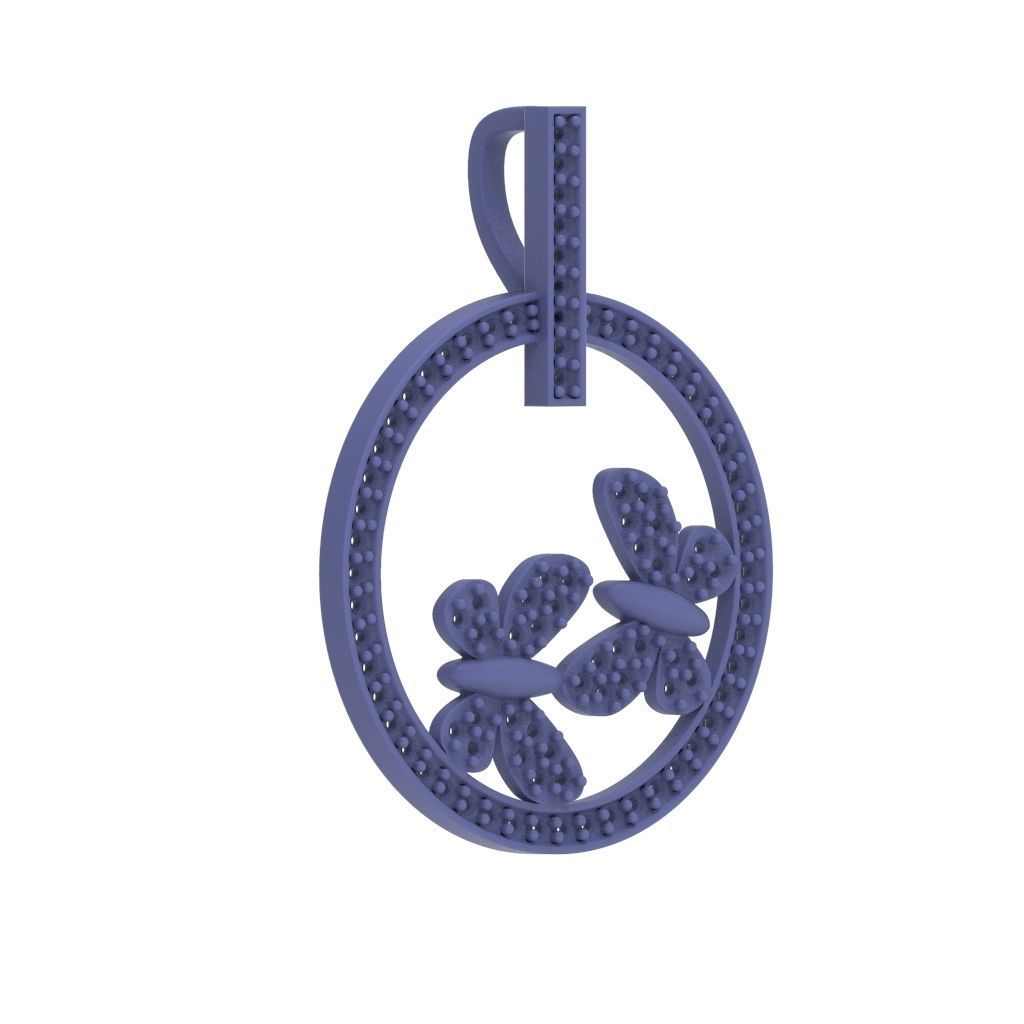Pendant Flight of Butterflies 3D print model_14