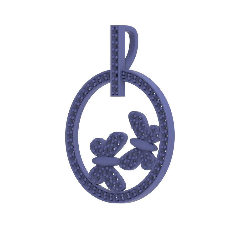 Pendant Flight of Butterflies 3D print model_18