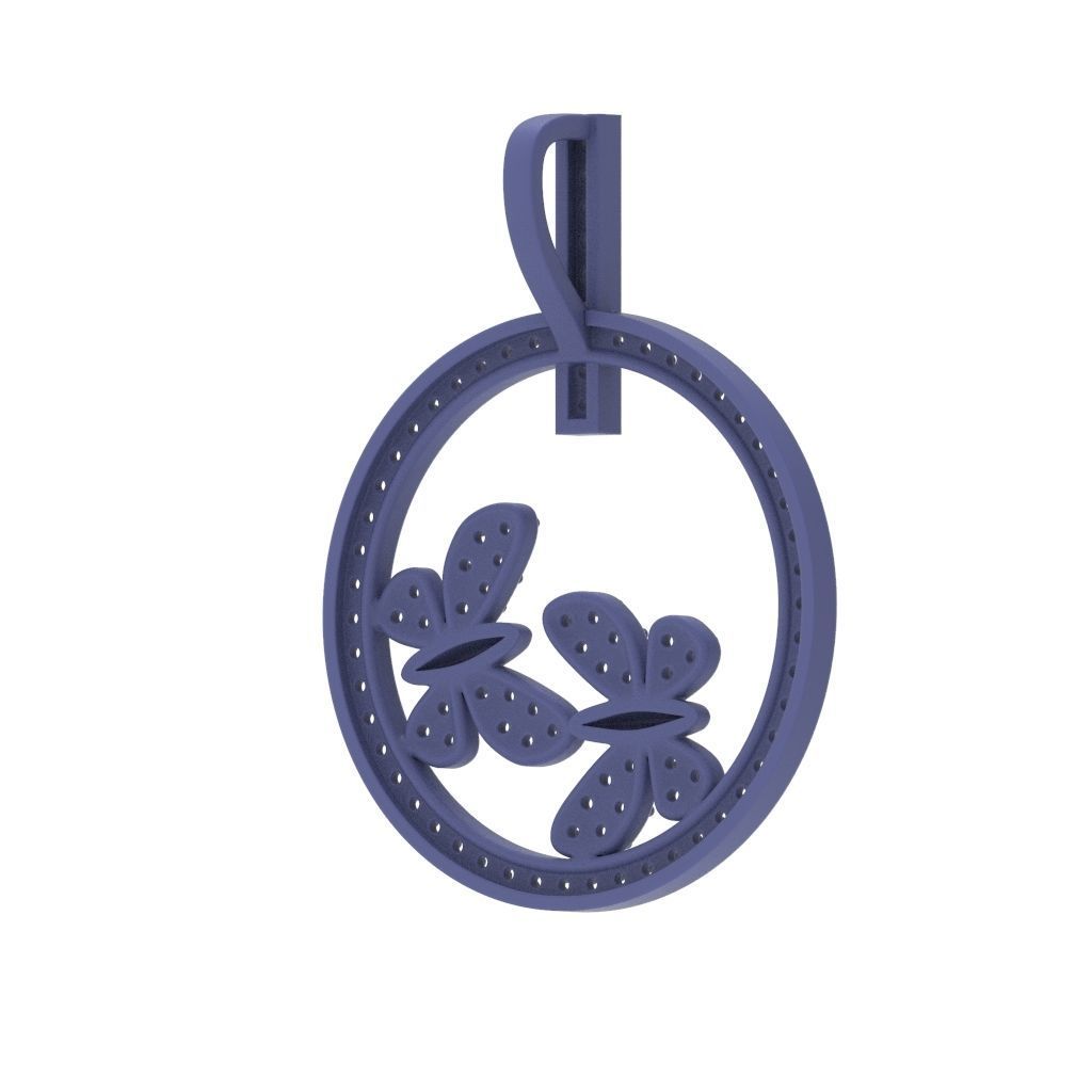 Pendant Flight of Butterflies 3D print model_15