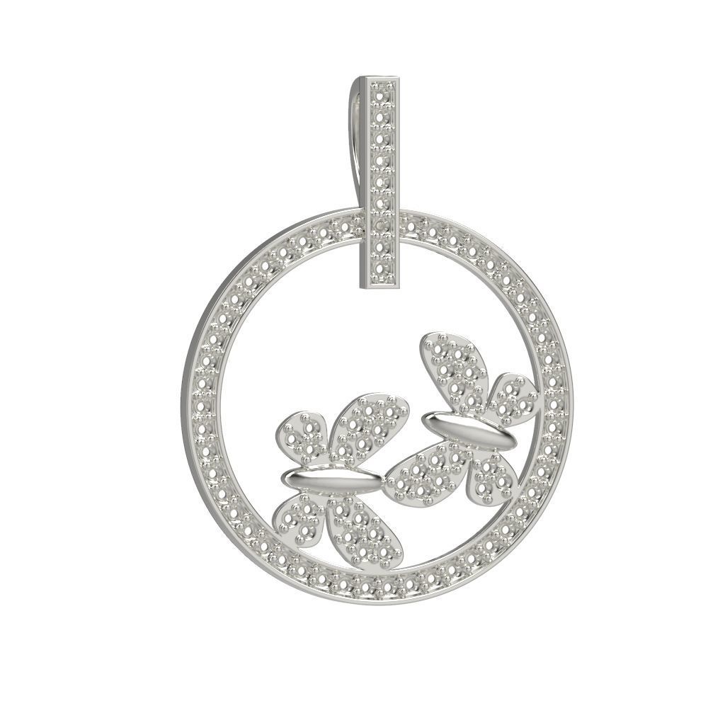 Pendant Flight of Butterflies 3D print model_10