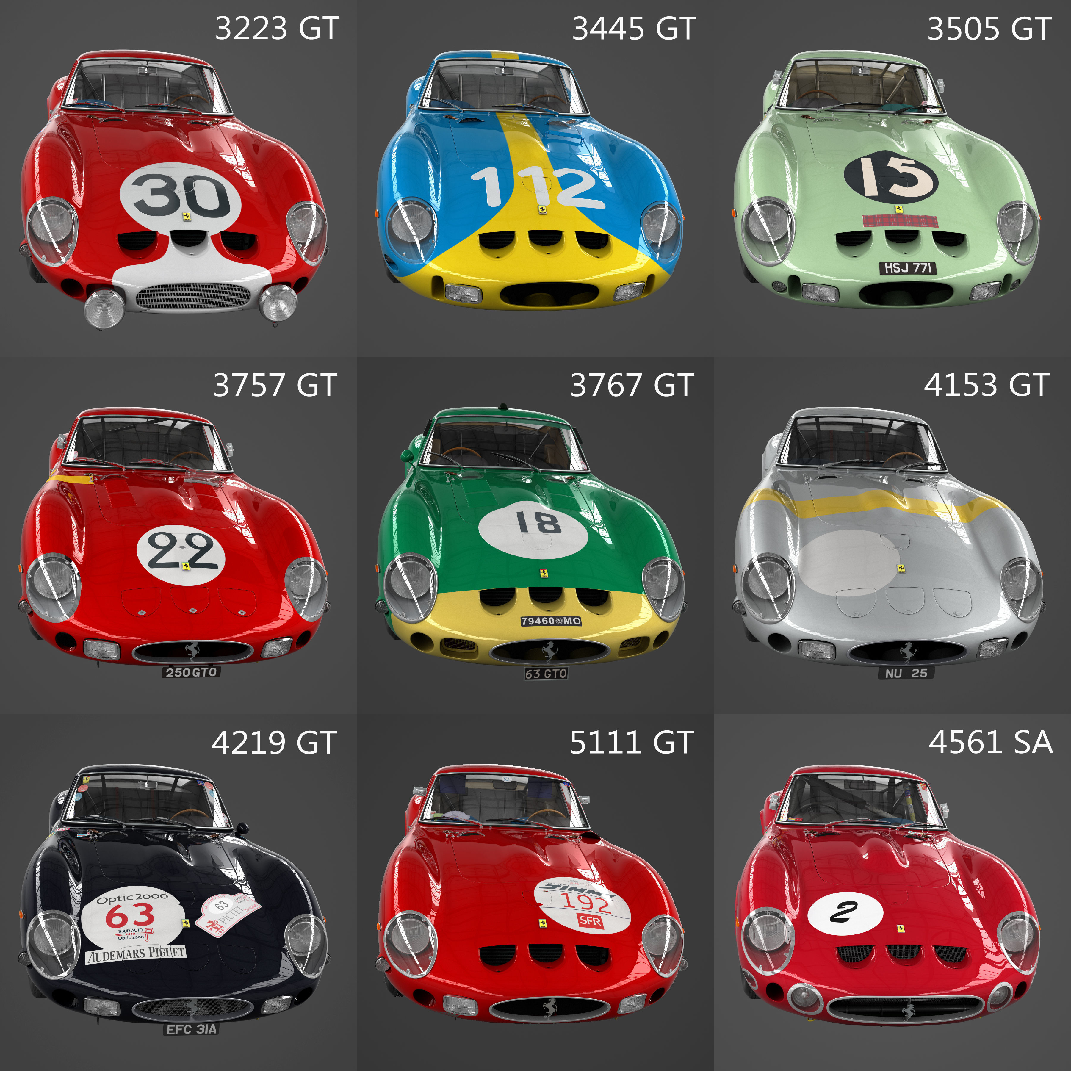 Ferrari 250 GTO Pack Bundle Collection _12