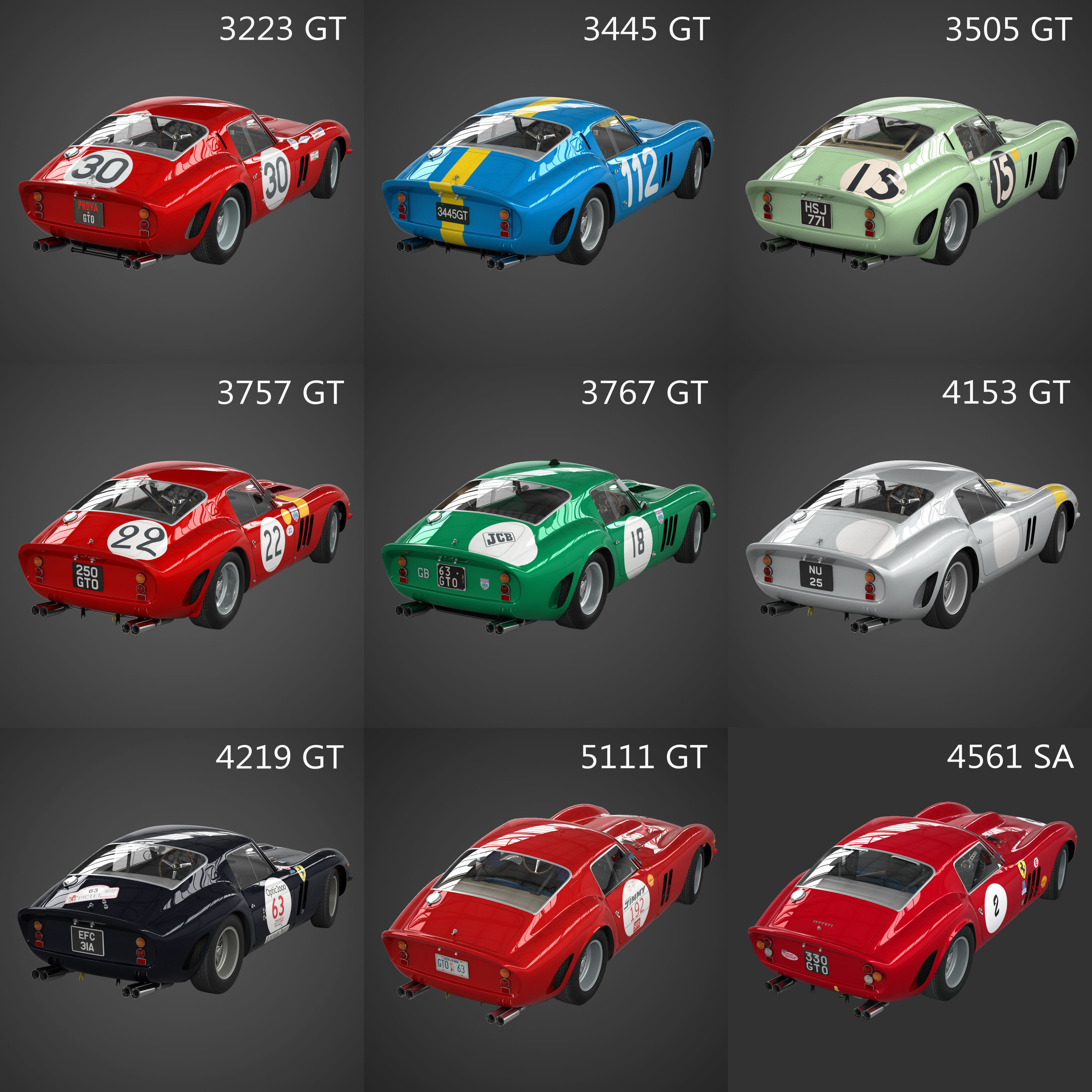 Ferrari 250 GTO Pack Bundle Collection _11