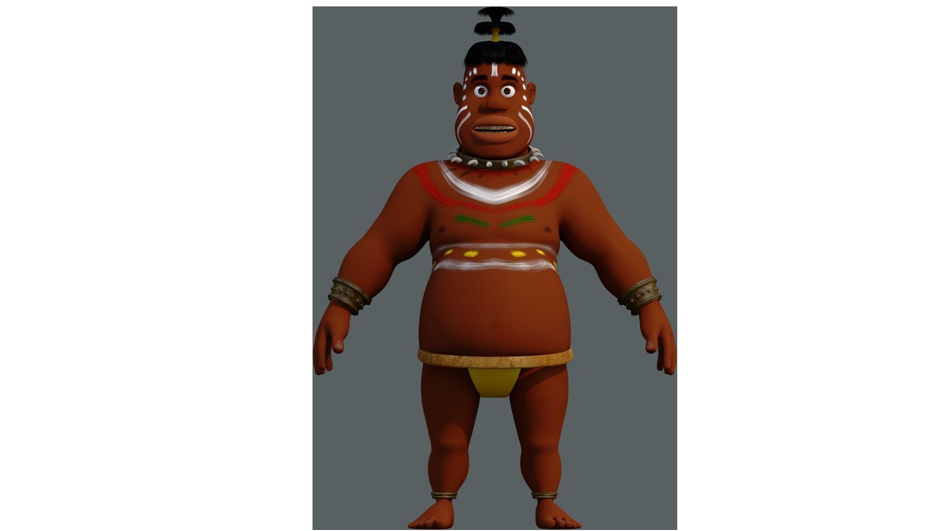 3D African character 3D model_4