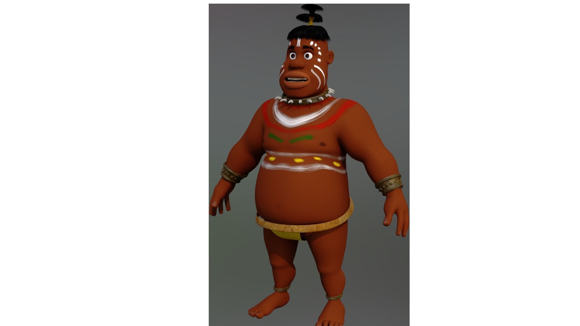 3D African character 3D model_2
