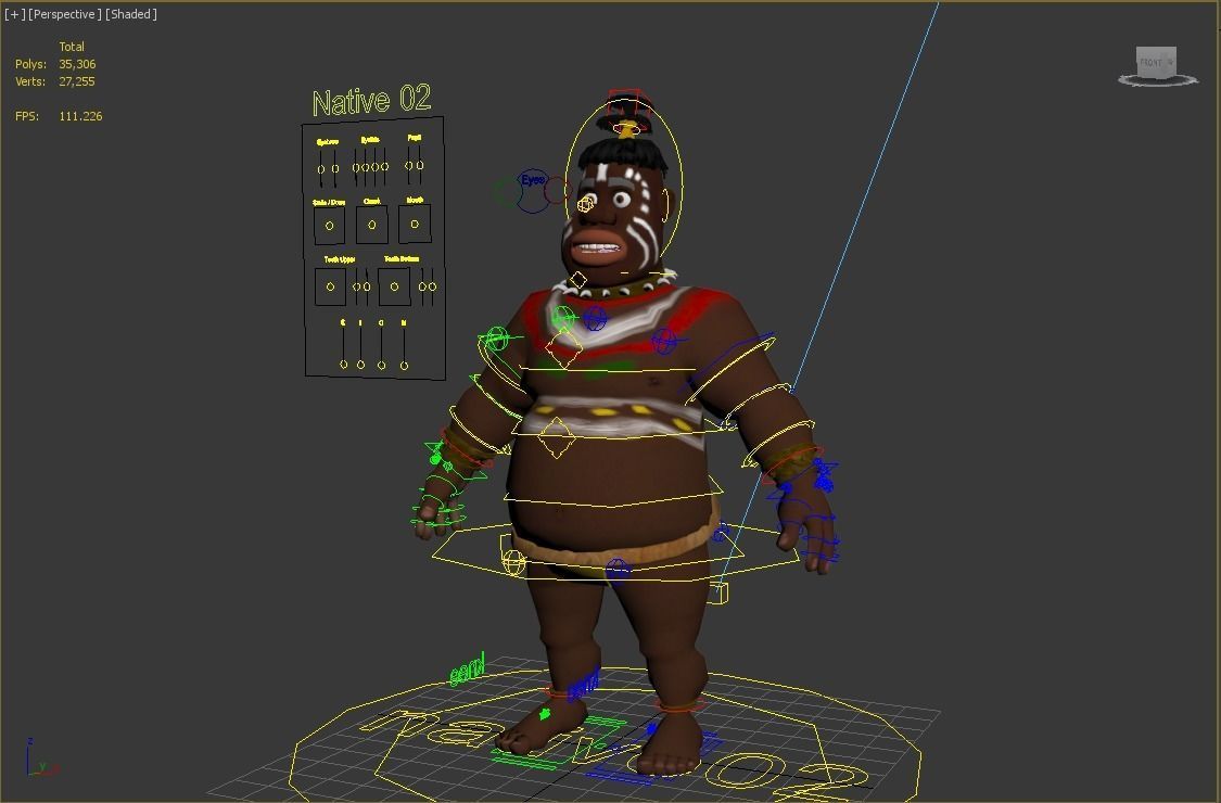 3D African character 3D model_1