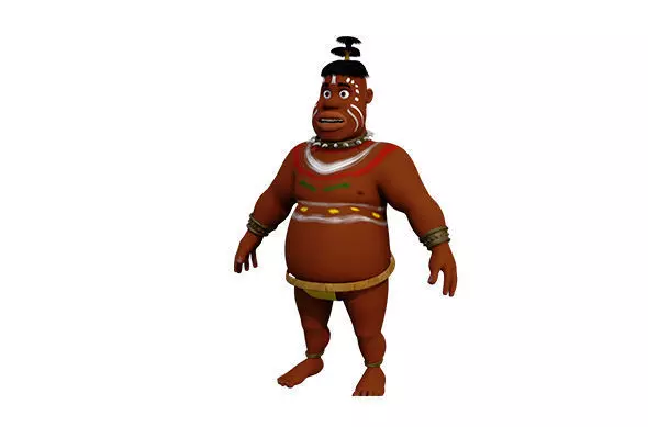 3D African character 3D model_0