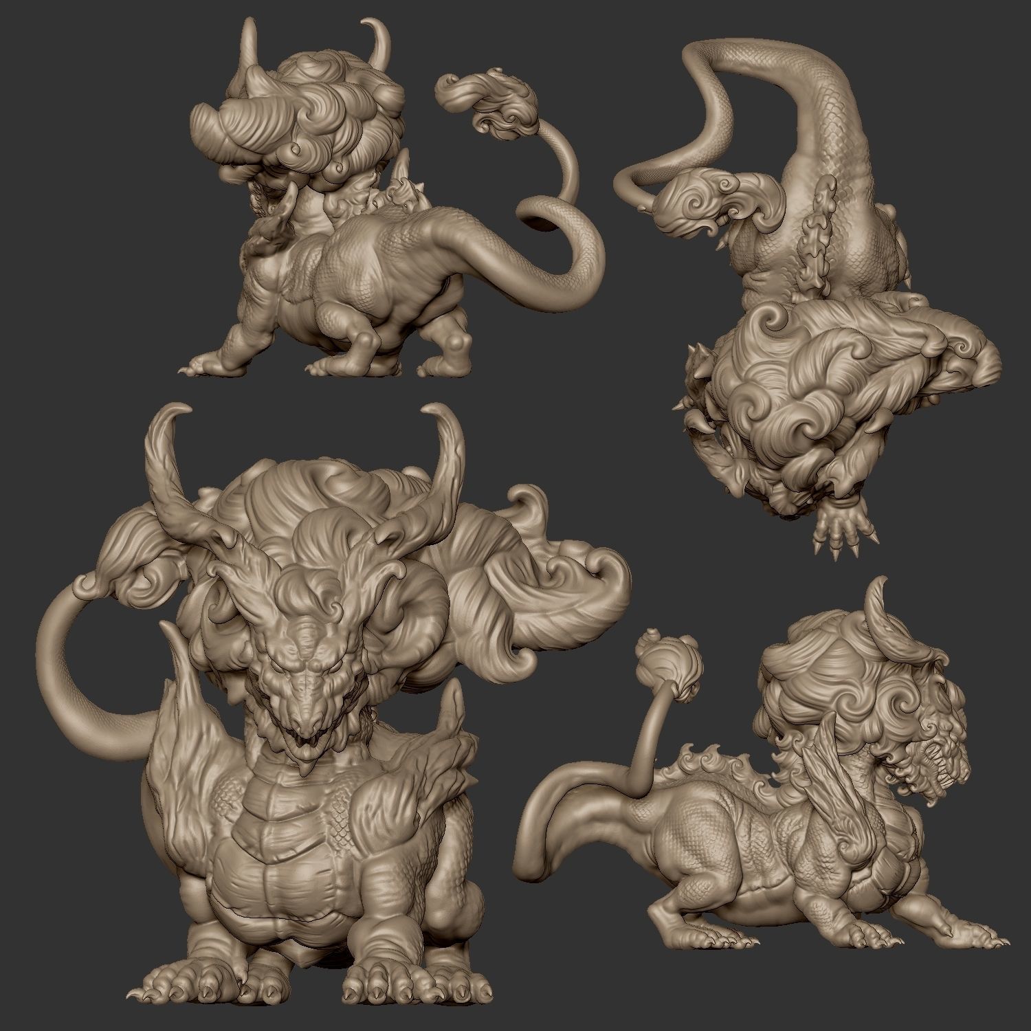 Asian Dragon Free 3D print model_3
