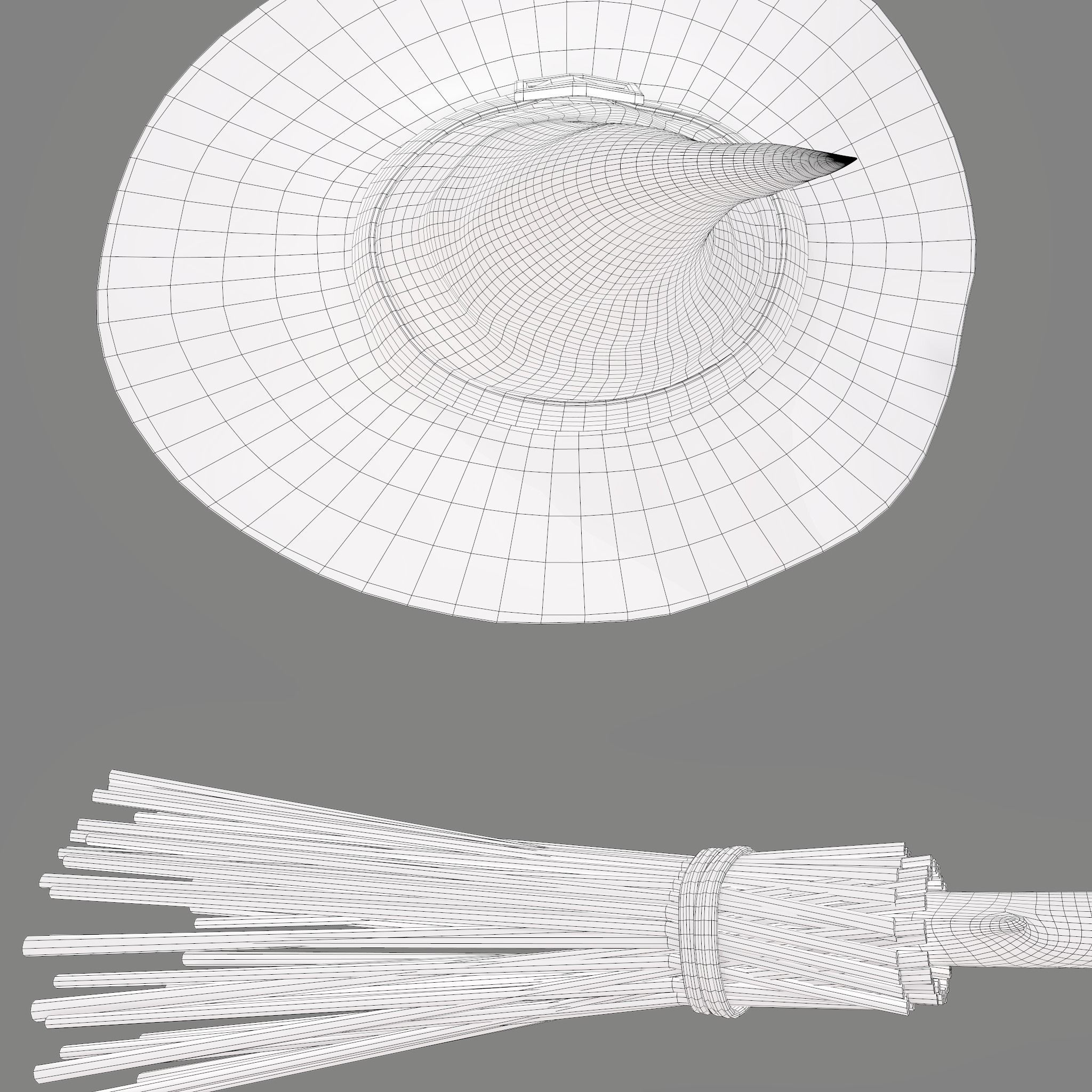 Witch Hat and Broom Stick  3D Model Collection_61