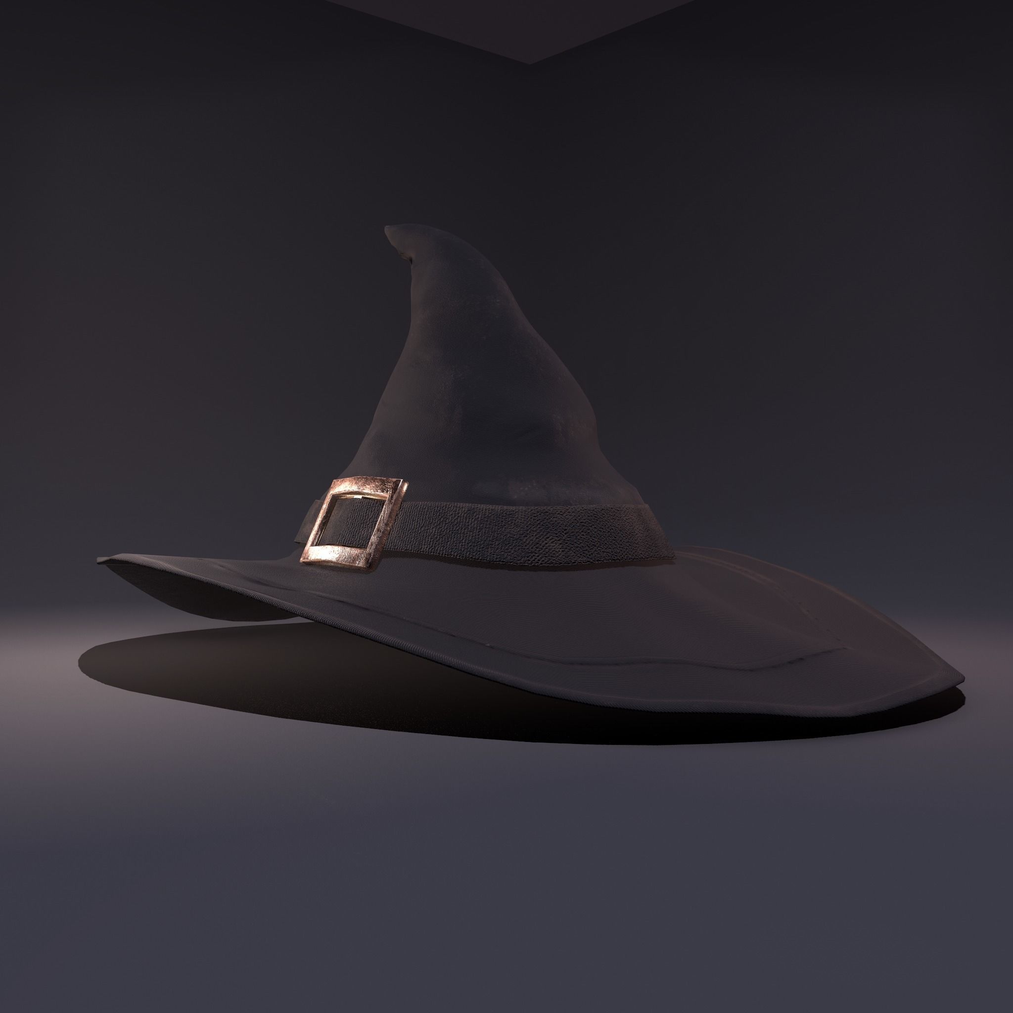 Witch Hat and Broom Stick  3D Model Collection_15