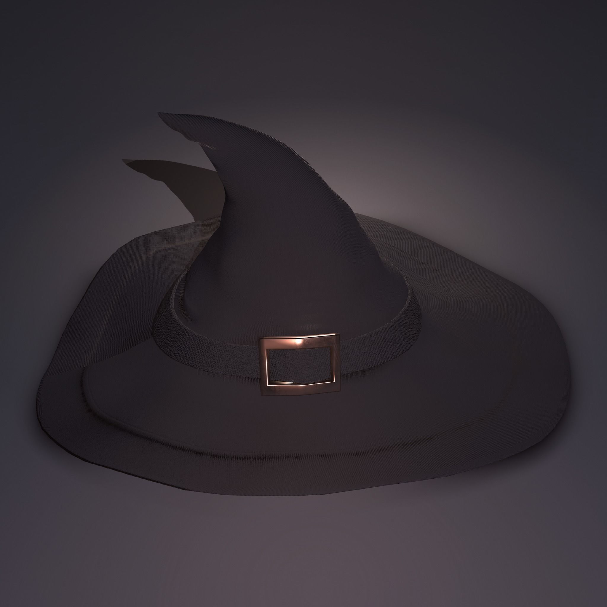 Witch Hat and Broom Stick  3D Model Collection_36