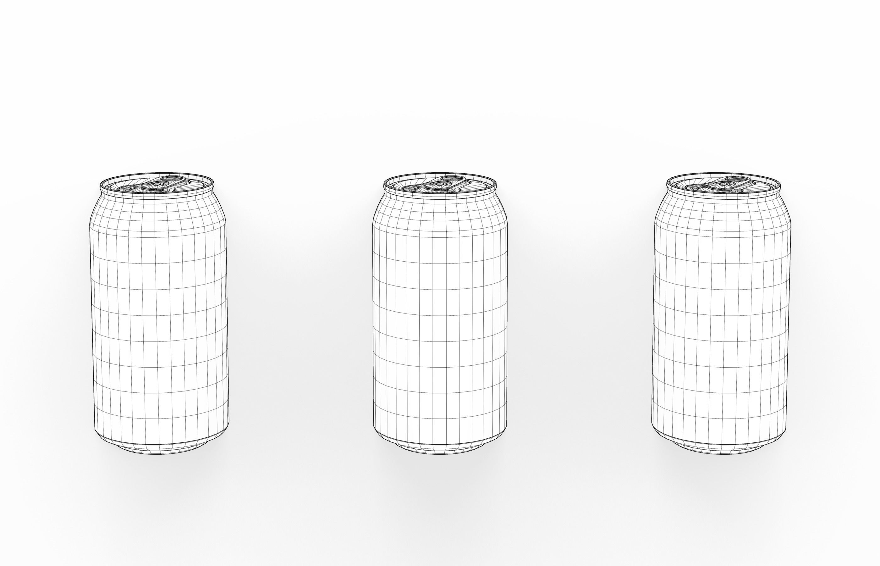 Set of Pepsi Cans - Classic  Zero  Diet  Cola Sodas Low-poly 3D model_11