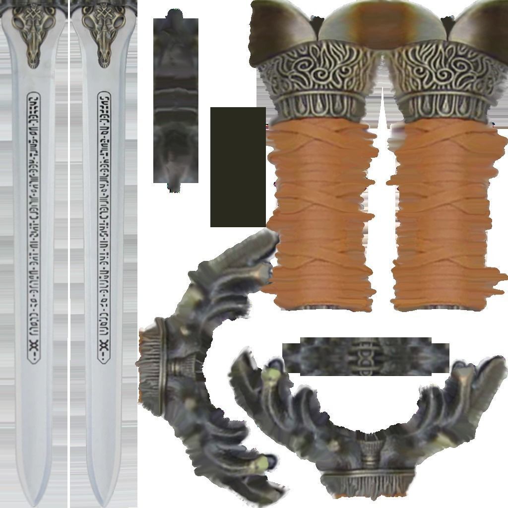 Baphomet-Sword three swords Free low-poly 3D model_12