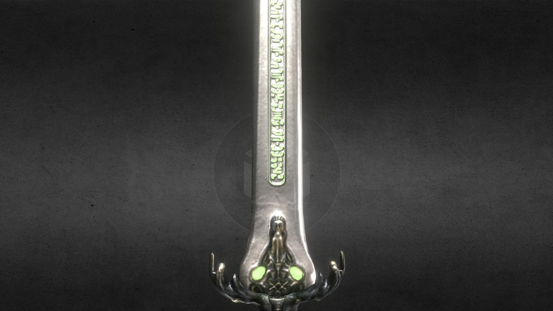 Baphomet-Sword three swords Free low-poly 3D model_2