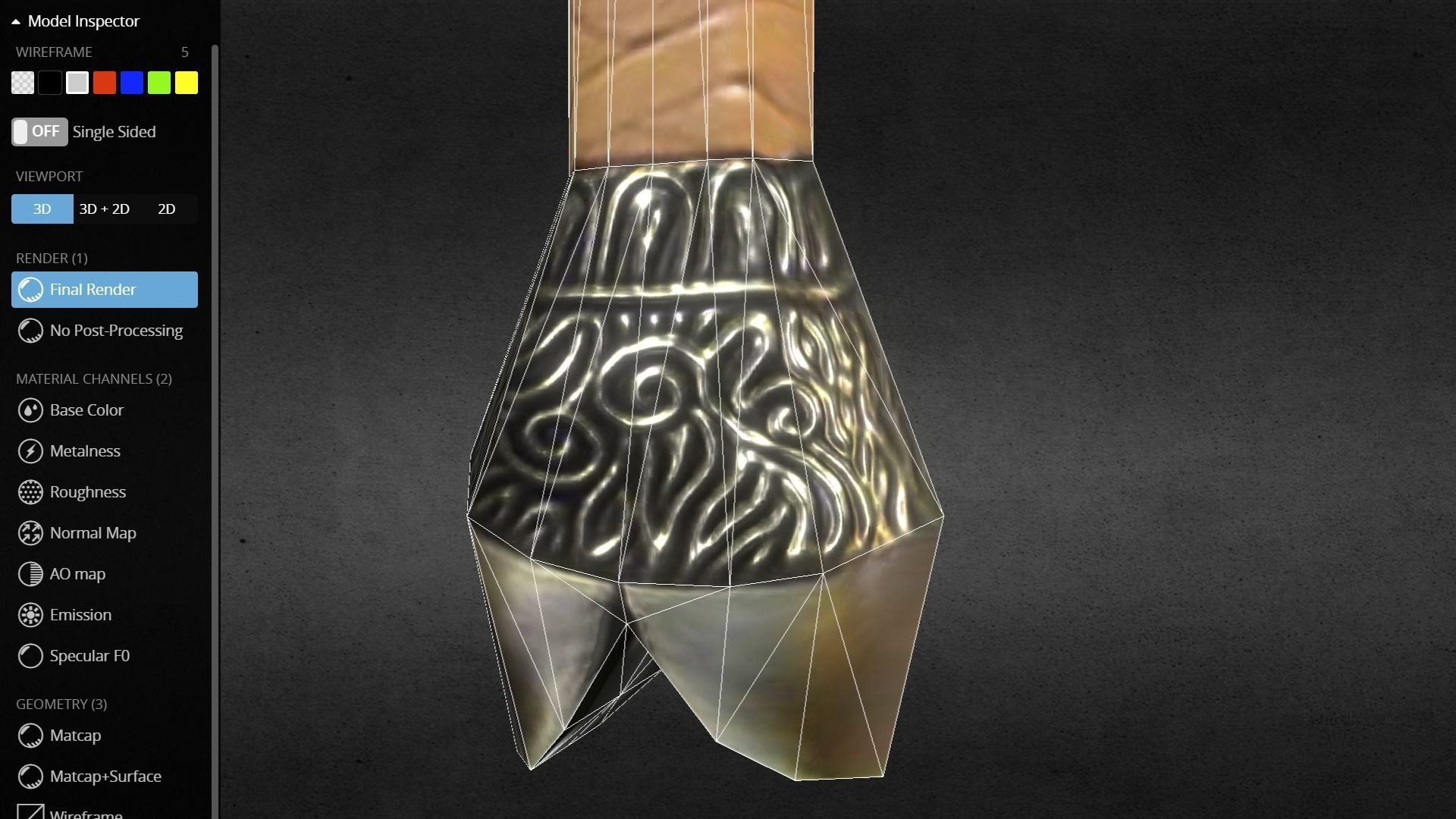 Baphomet-Sword three swords Free low-poly 3D model_4