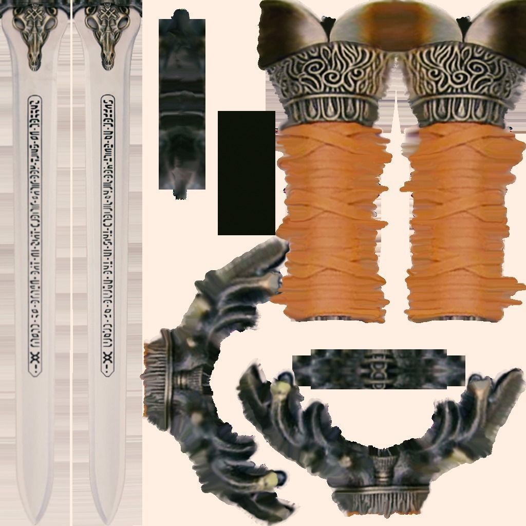 Baphomet-Sword three swords Free low-poly 3D model_14