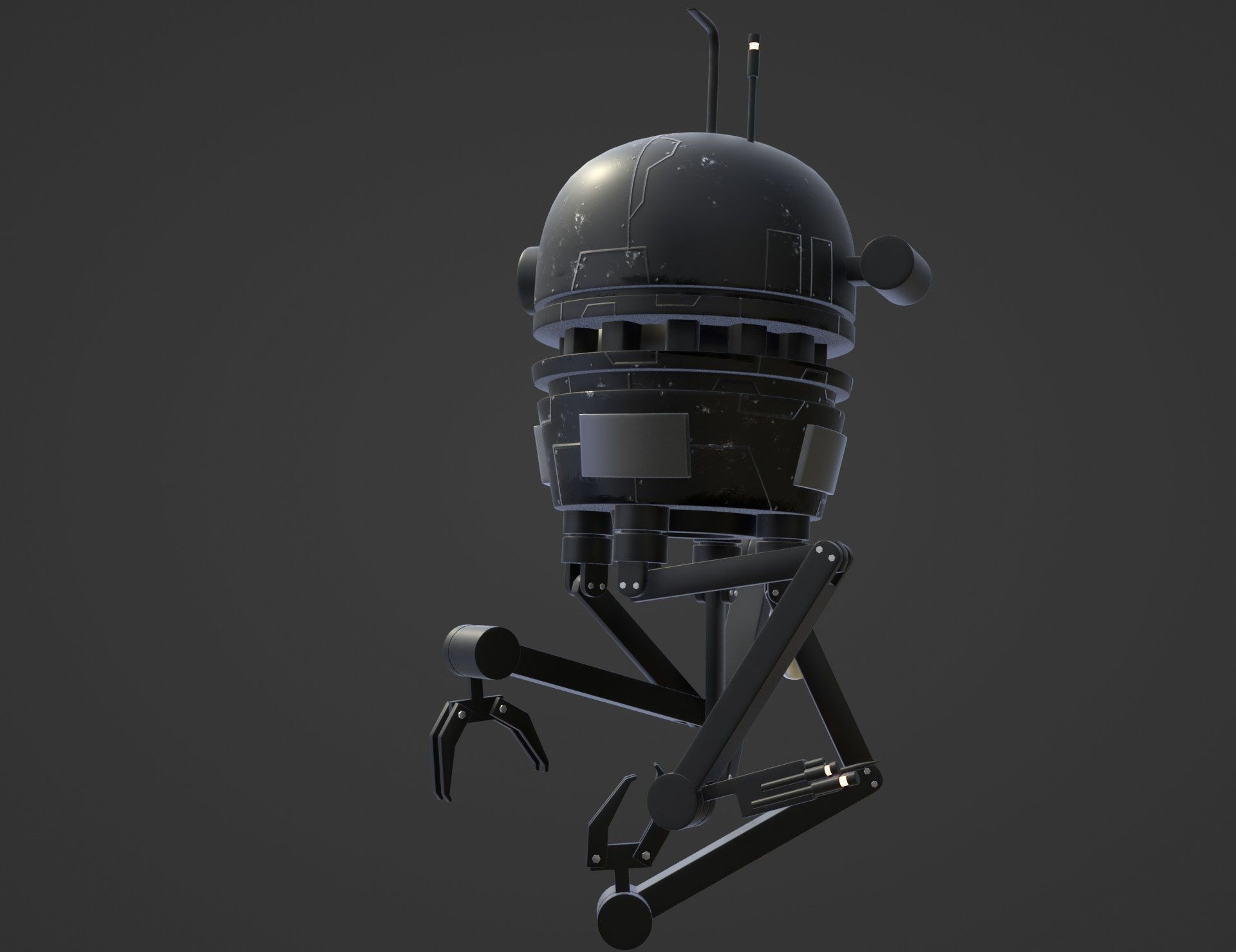 Sci-Fi Robot Drone 3D model_18