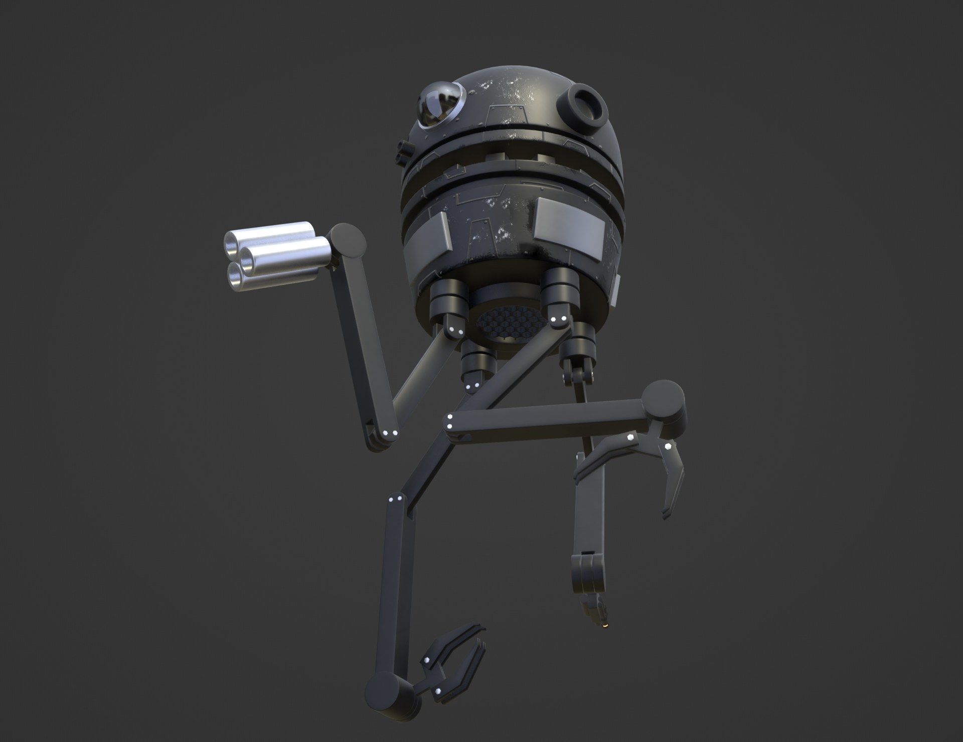 Sci-Fi Robot Drone 3D model_22