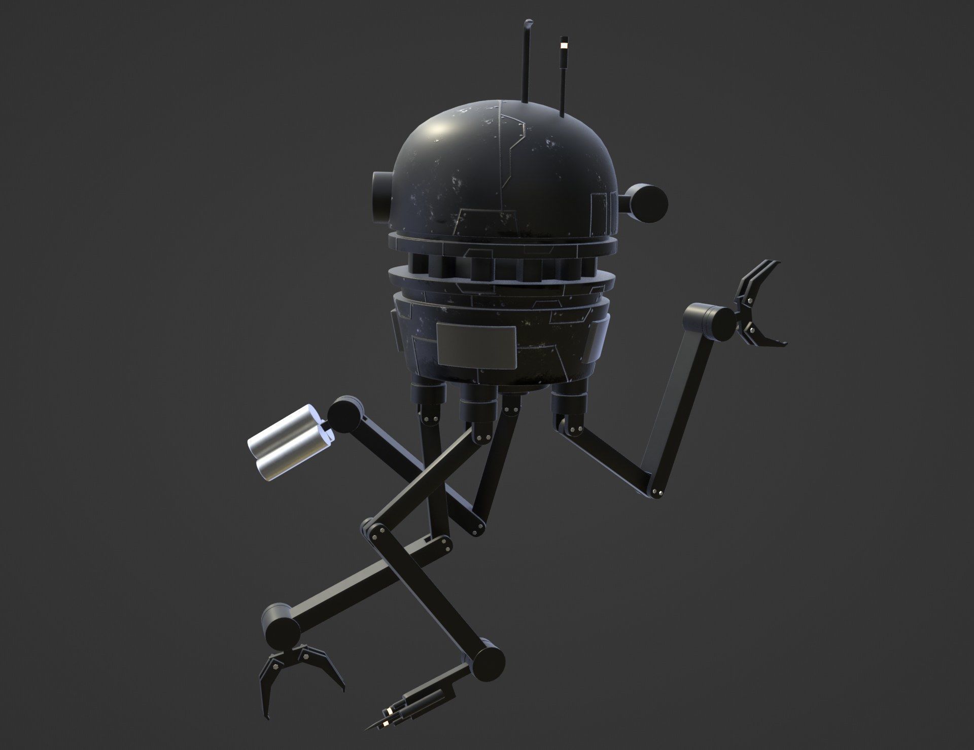 Sci-Fi Robot Drone 3D model_24