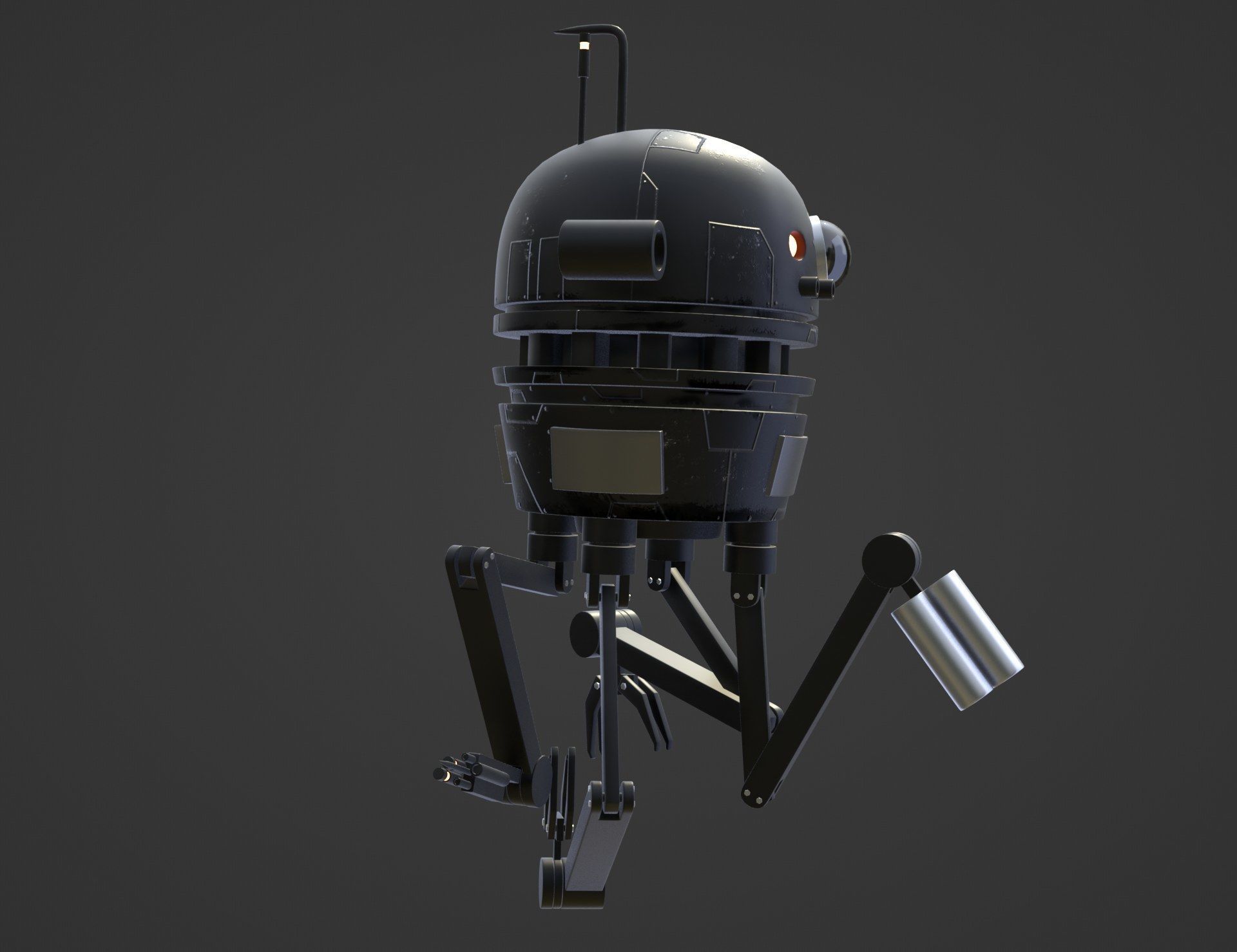 Sci-Fi Robot Drone 3D model_31