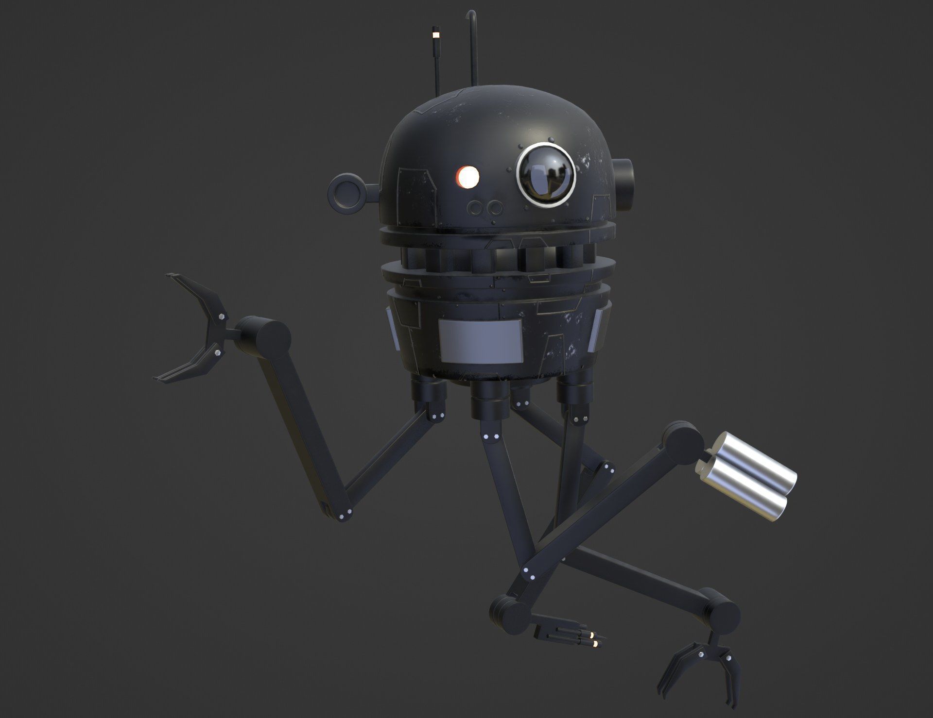 Sci-Fi Robot Drone 3D model_20