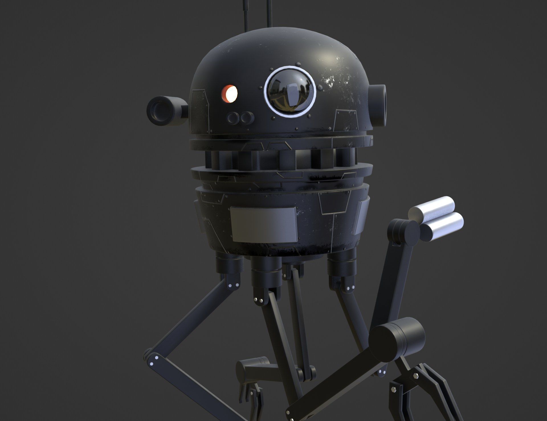 Sci-Fi Robot Drone 3D model_28