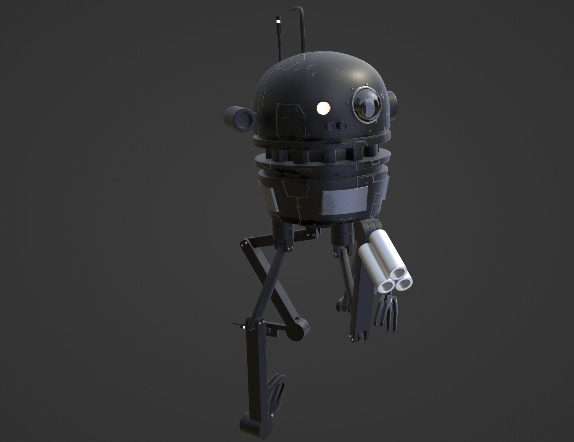 Sci-Fi Robot Drone 3D model_23
