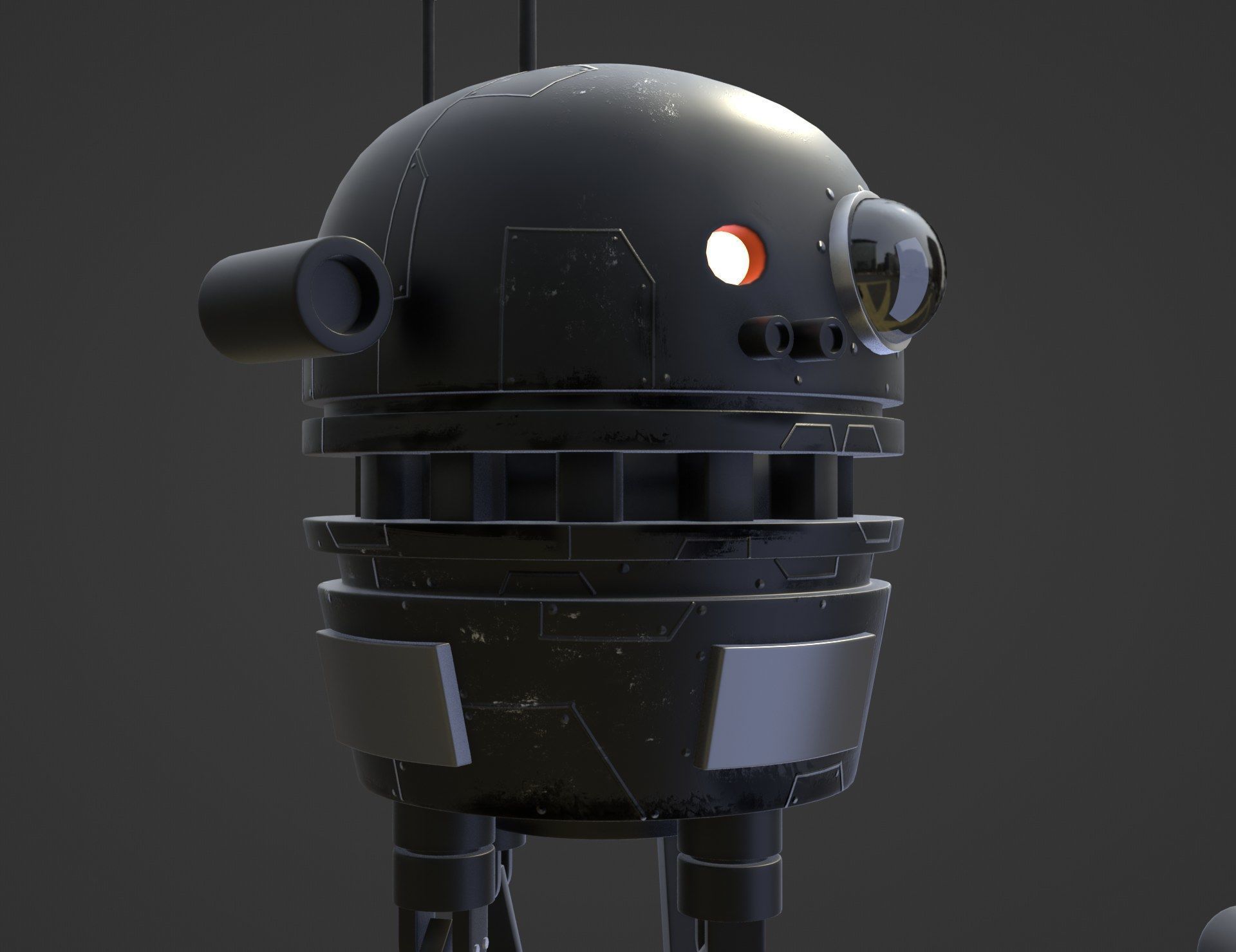 Sci-Fi Robot Drone 3D model_30