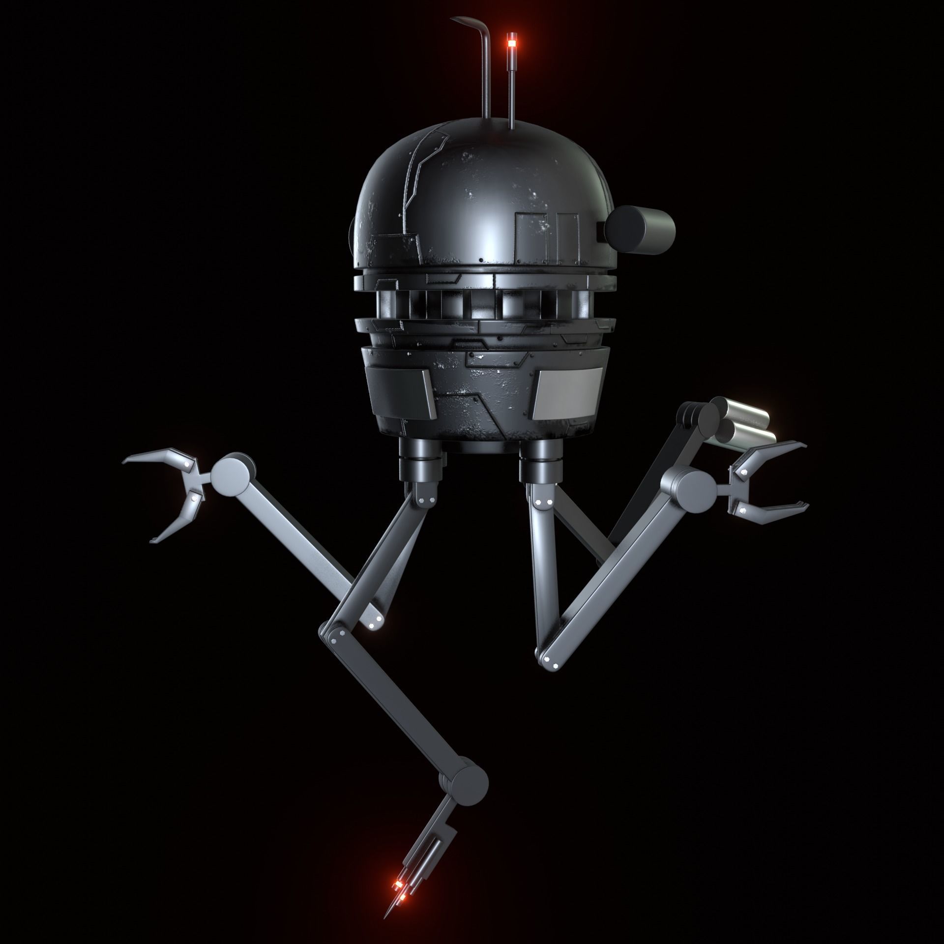 Sci-Fi Robot Drone 3D model_8