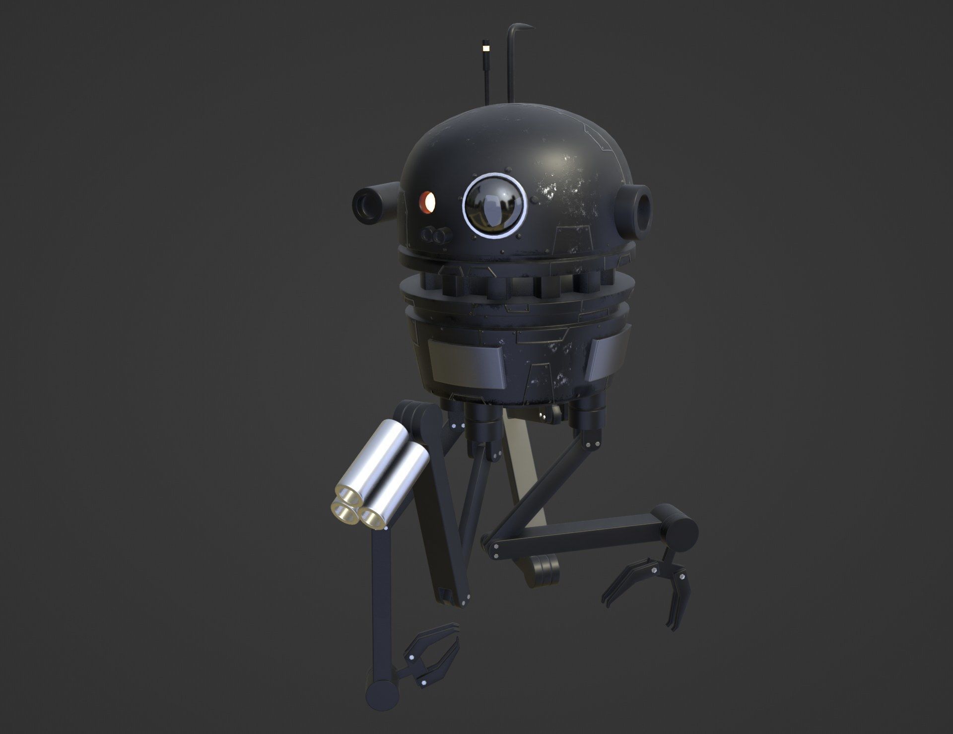 Sci-Fi Robot Drone 3D model_19