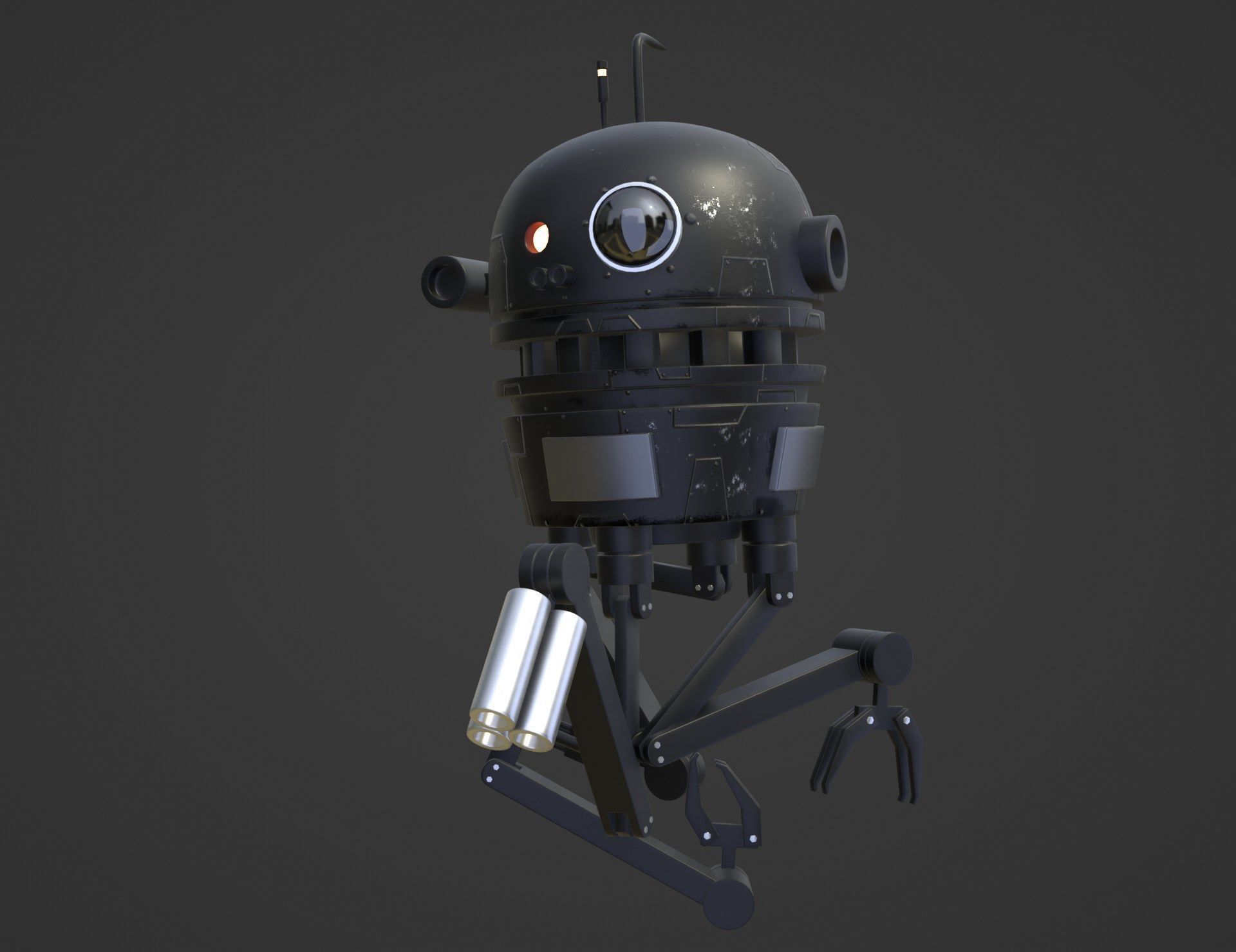Sci-Fi Robot Drone 3D model_32
