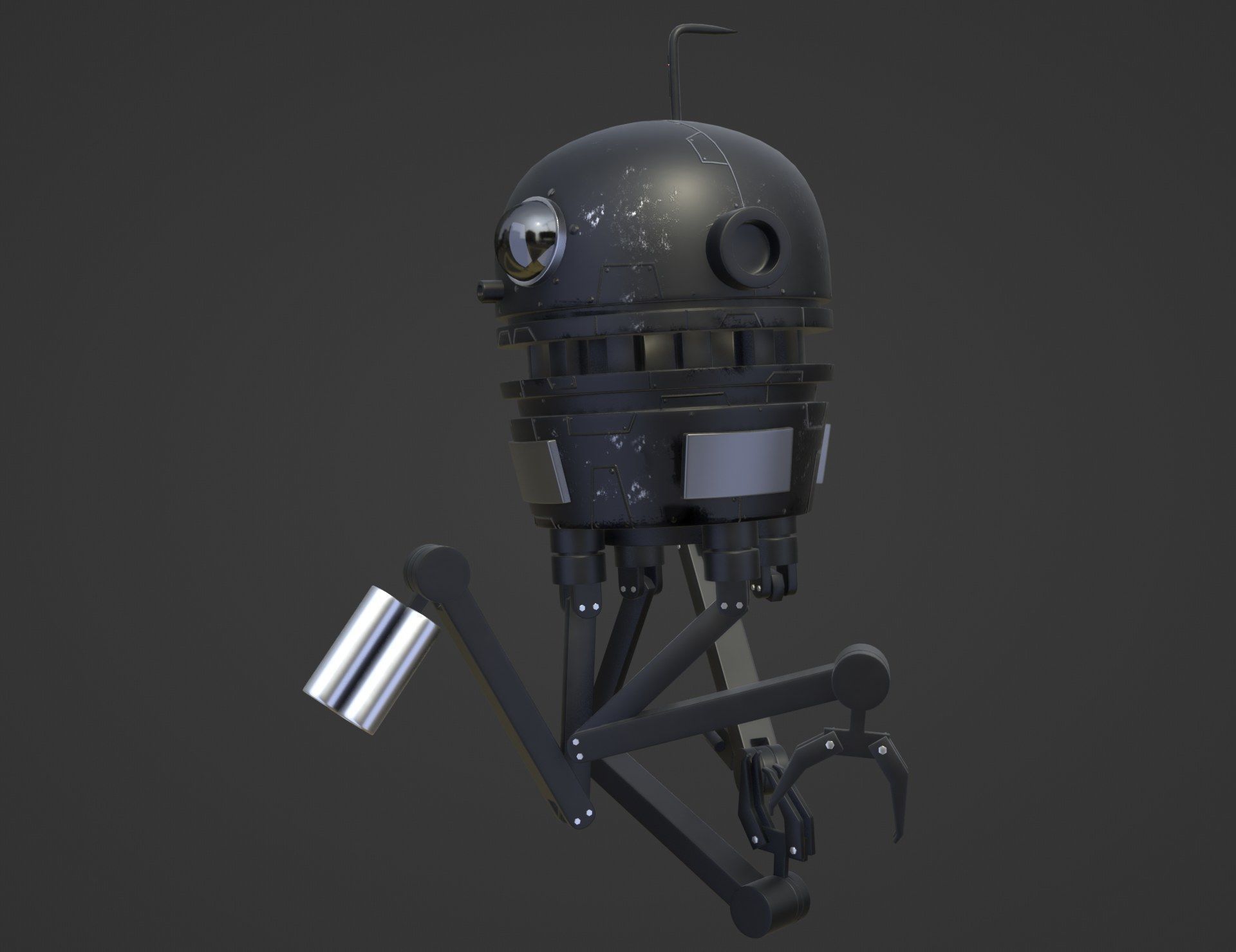 Sci-Fi Robot Drone 3D model_21