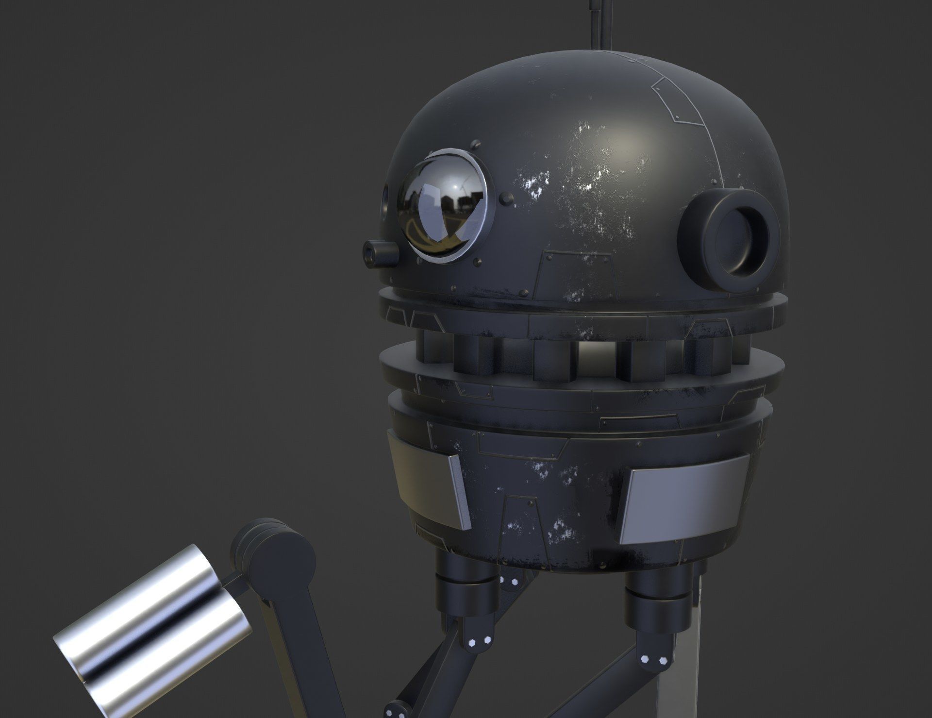 Sci-Fi Robot Drone 3D model_26