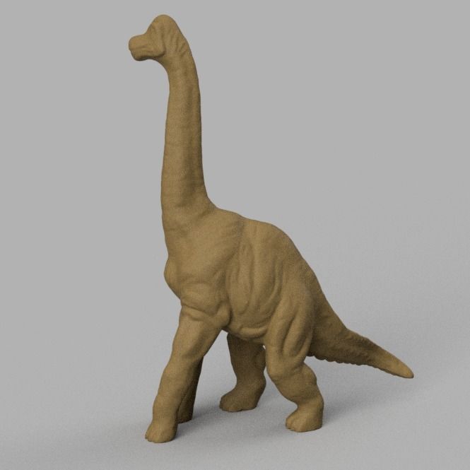 Dinosaure au long coup 2  3D print model_3