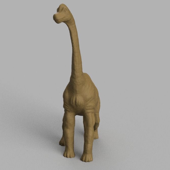 Dinosaure au long coup 2  3D print model_4