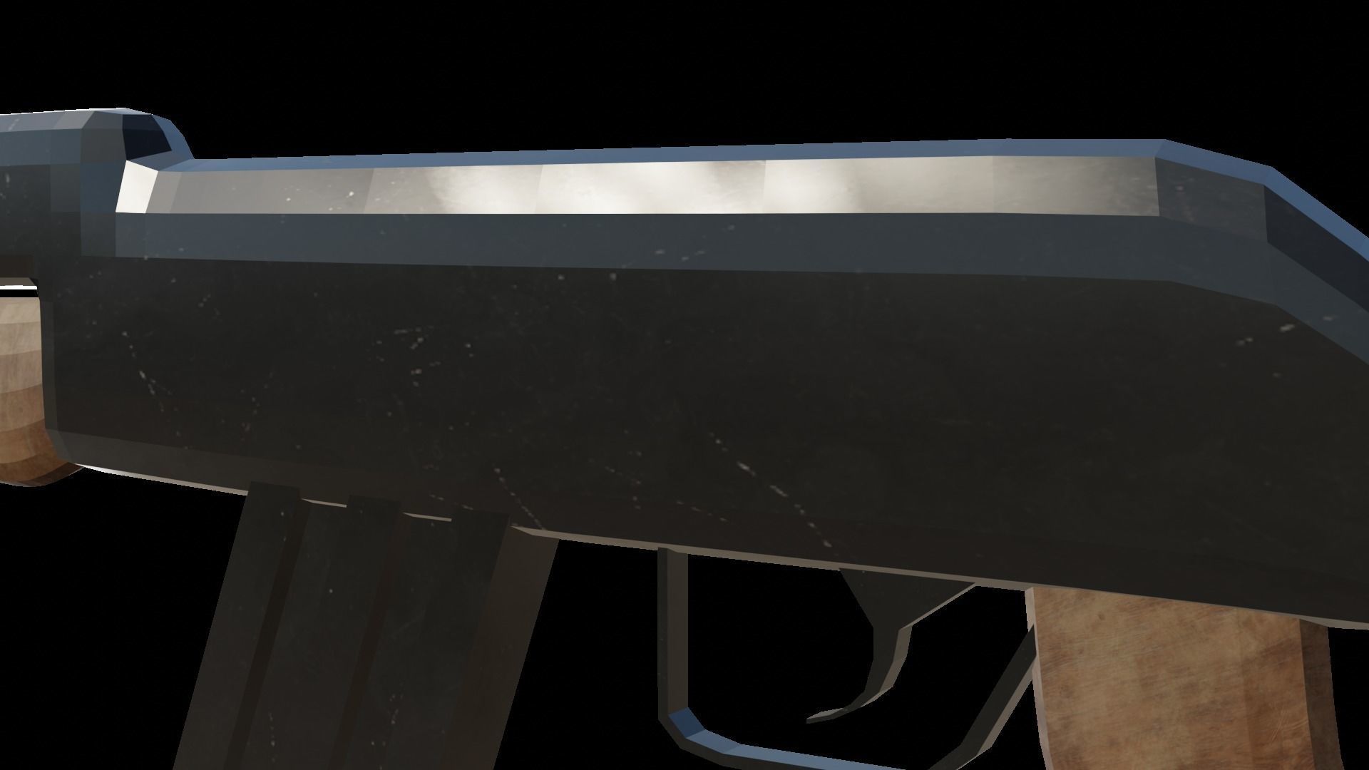 AK-47 ak - rifle Low-poly 3D model_2