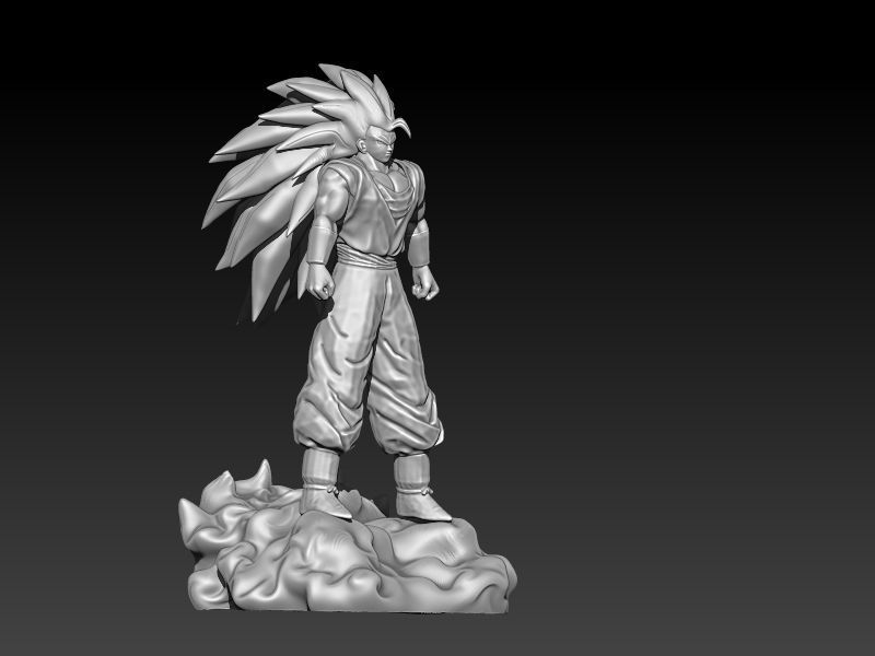 Songoku SS3 - dragon ball 3D print model_2