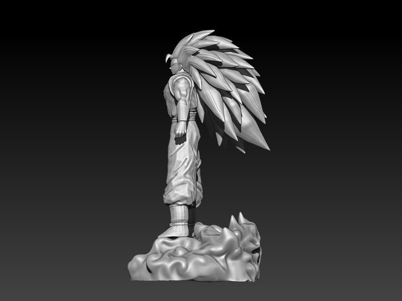Songoku SS3 - dragon ball 3D print model_1