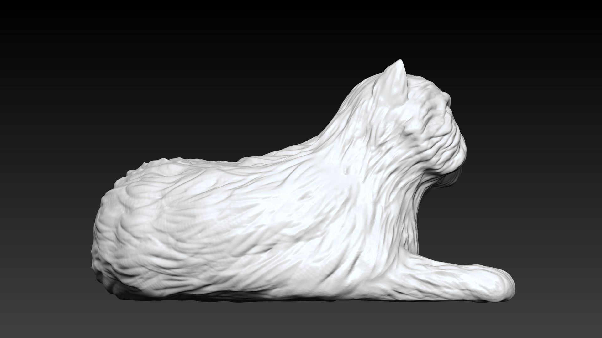 Cat Statue 3D model ready to print 3D print model_3