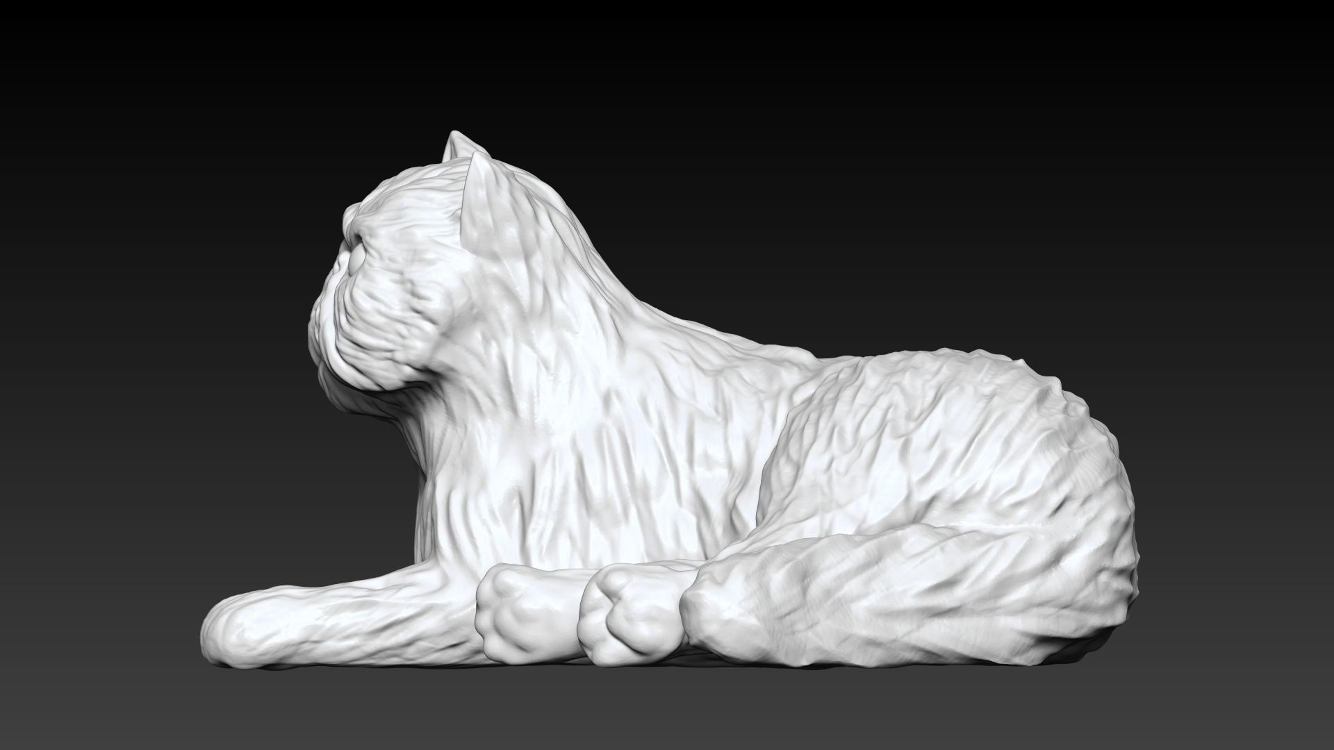 Cat Statue 3D model ready to print 3D print model_1