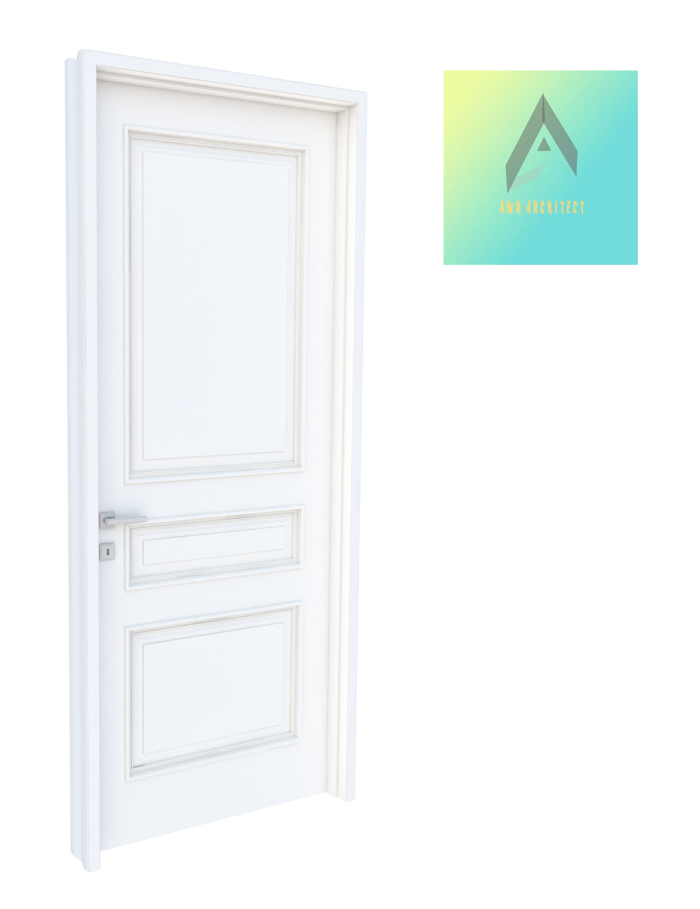 Room Door Type 12 3D print model_1