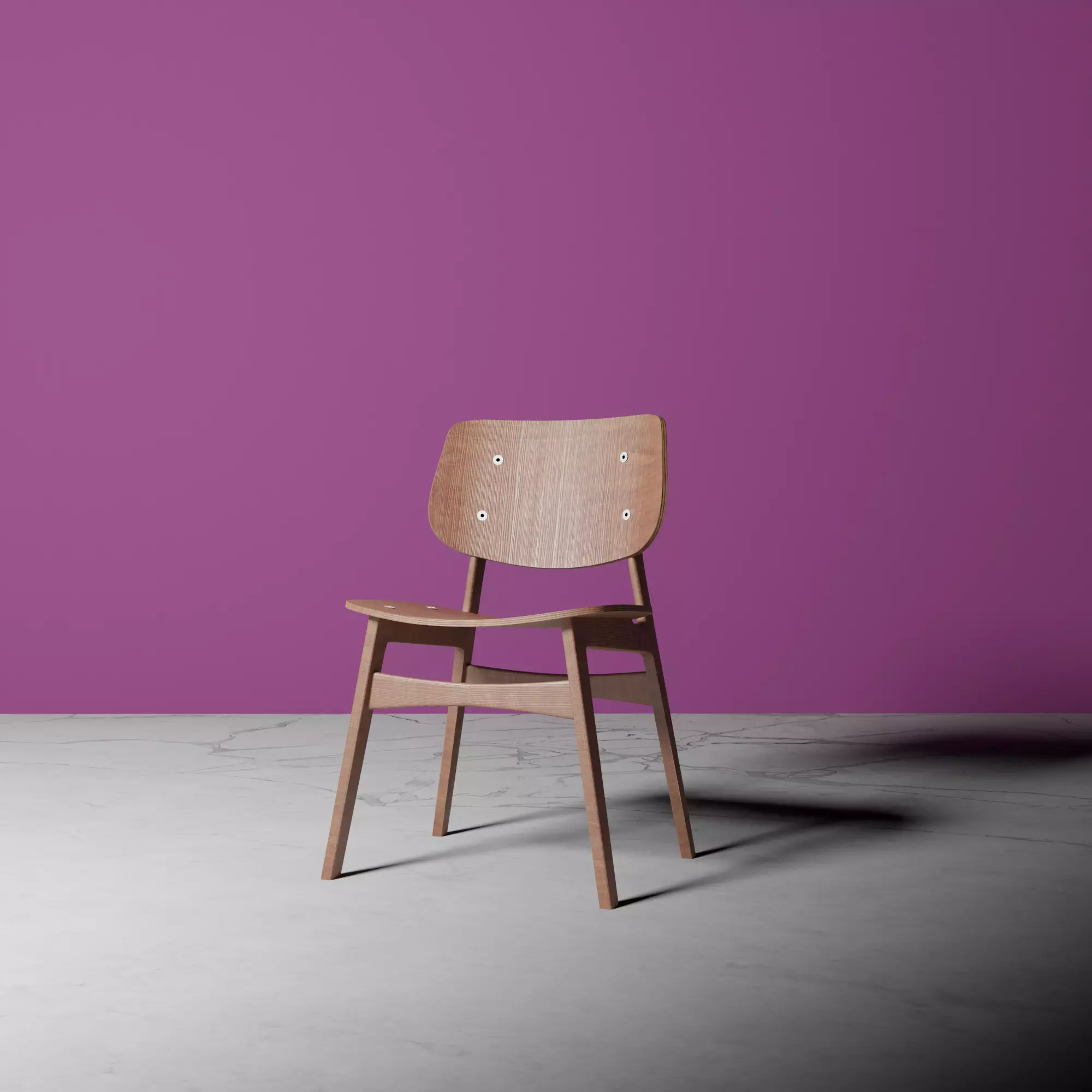 chair wooden cube 3D model