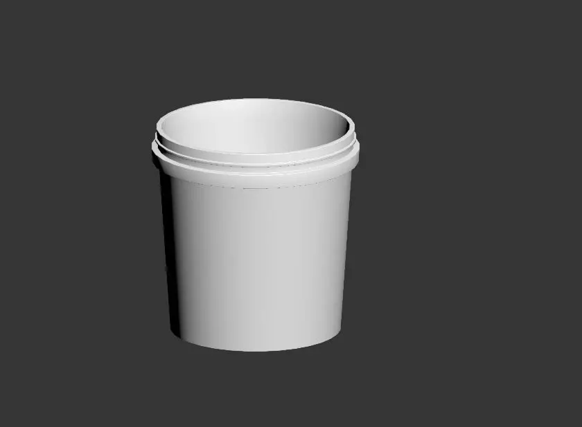 bucket modeling Free low-poly 3D model_0