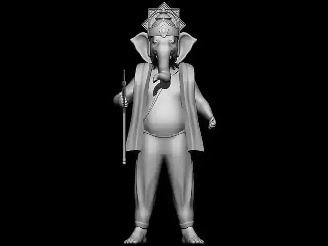 ganpati-3d model ganesha statue Low-poly 3D model