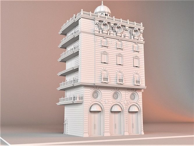 Classical architecture Free 3D model