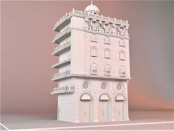 Classical architecture Free 3D model