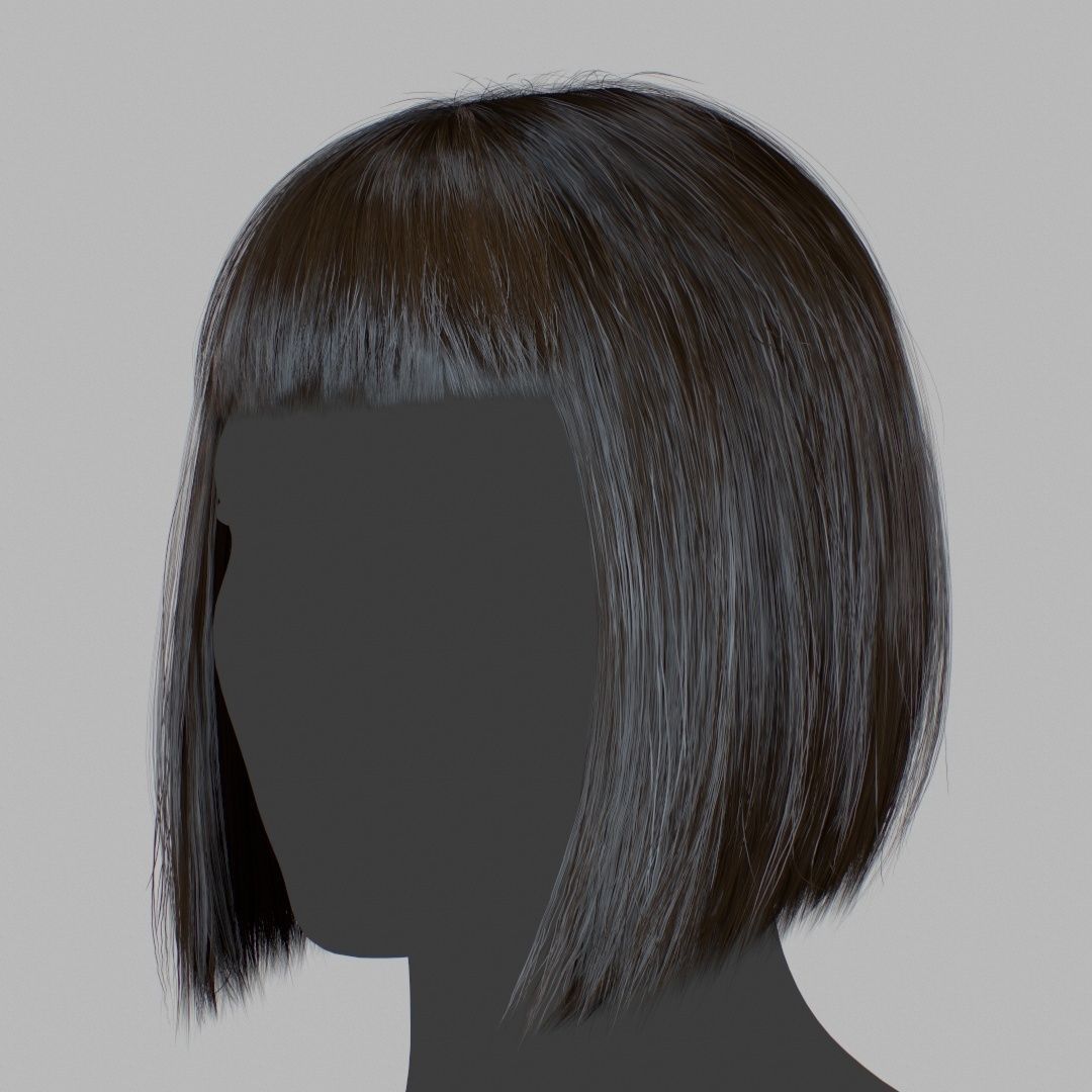 Hair - Pack A - Gen2 3D Model Collection_12