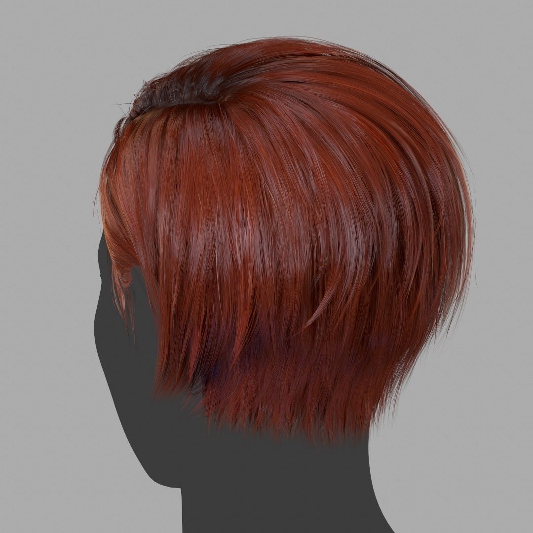 Hair - Pack A - Gen2 3D Model Collection_36