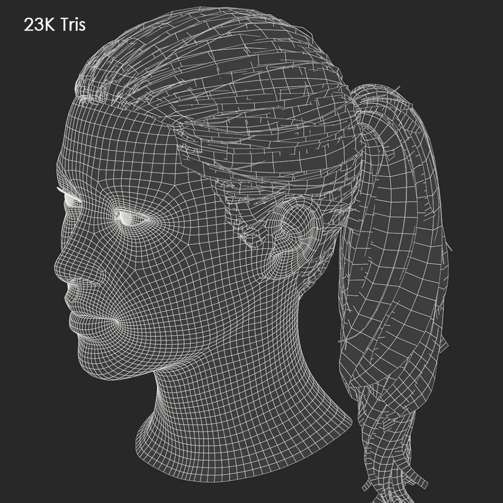 Hair - Pack A - Gen2 3D Model Collection_62